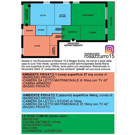 Guest house Rosazzurro15 *