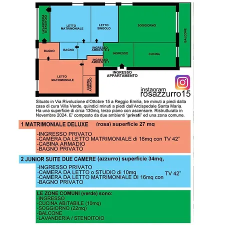 Rosazzurro15 Penzion Reggio Emilia